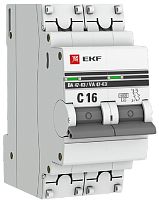 Выключатель автоматический EKF PROxima ВА47-63 2п 16А C 6кА картинка